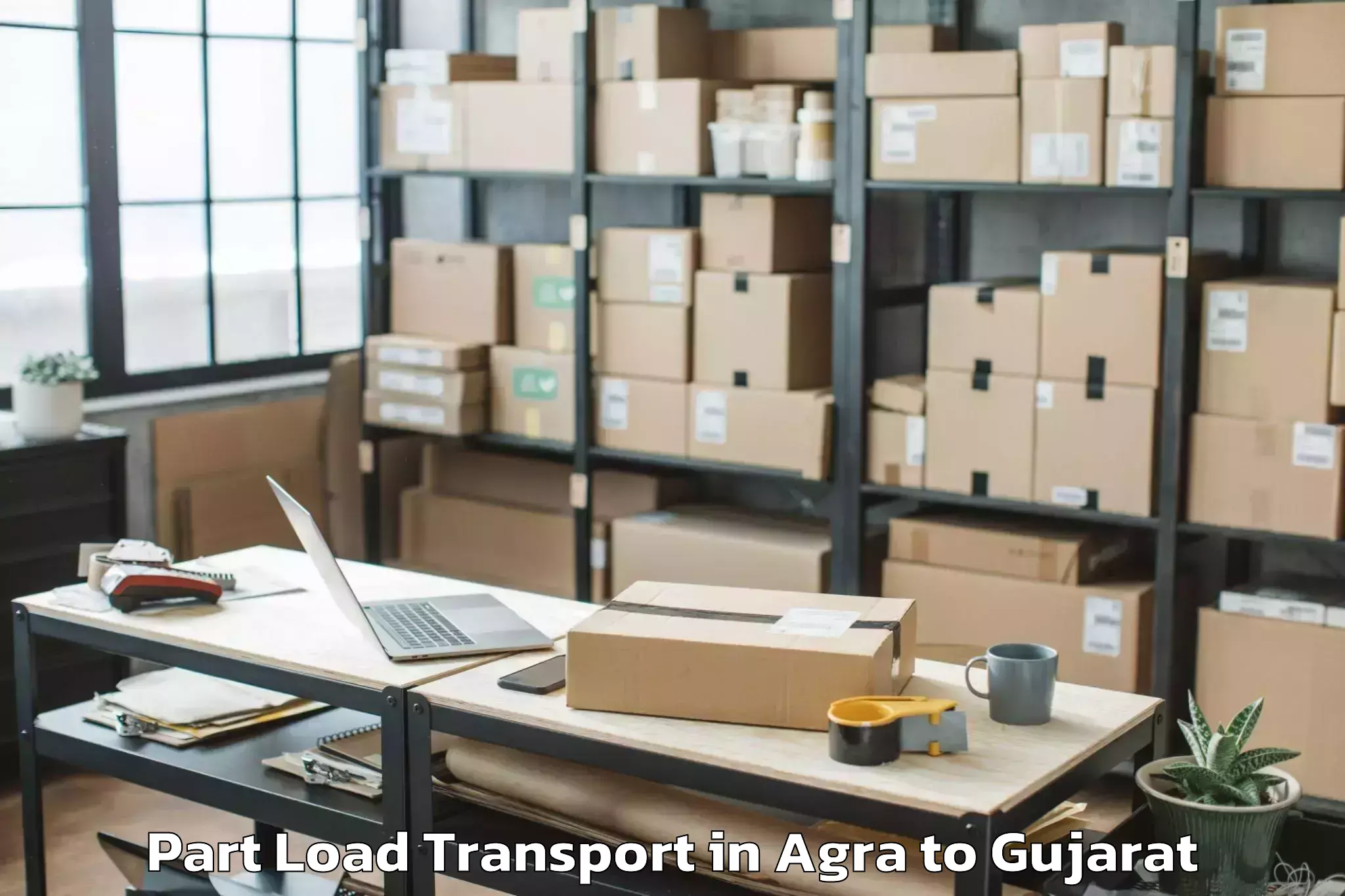 Hassle-Free Agra to Dhrangadhra Part Load Transport